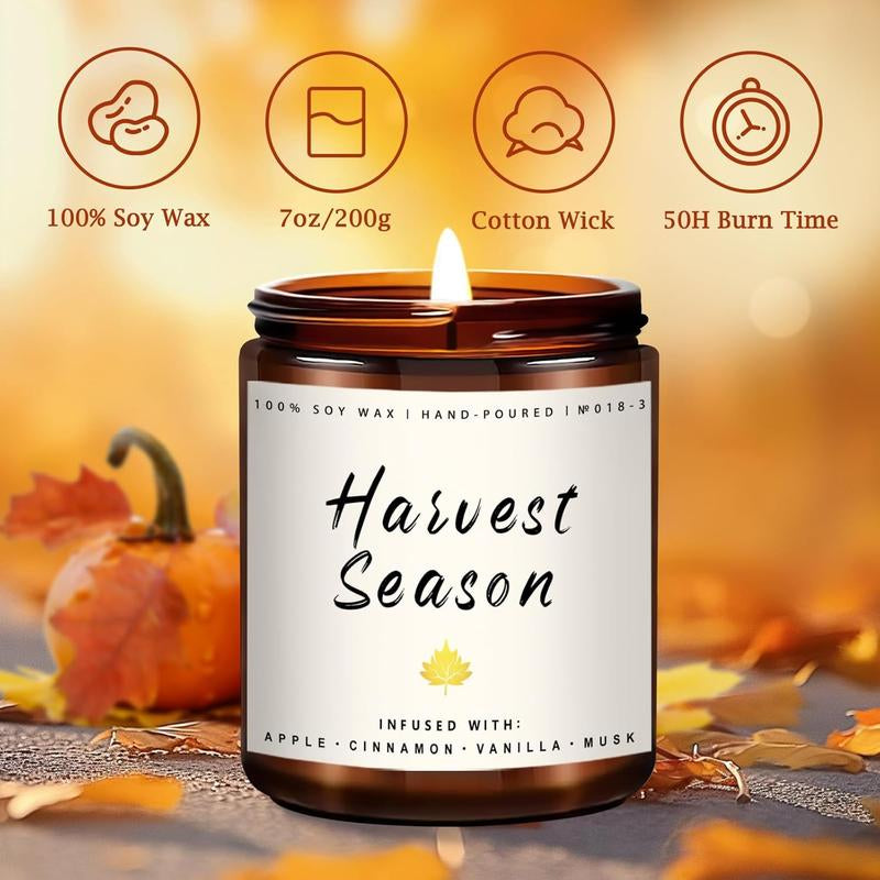 Fall Candle Set - 4 Pack Fall Scented Candles for Home Decor - Freshener