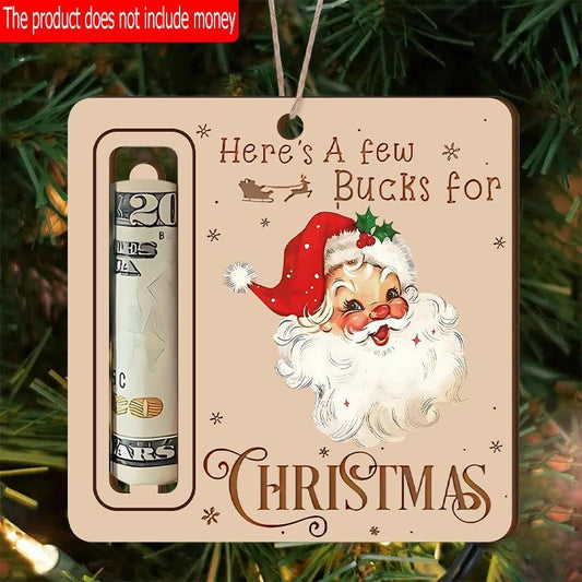 Christmas Money Holder Ornament, Wooden Christmas Tree Ornament, Hanging Decor for Garden Room, Winter Home Decor, Festival Party Supplies