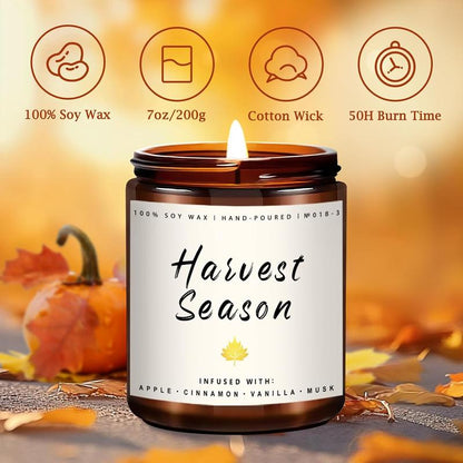 Fall Candle Set - 4 Pack Fall Scented Candles for Home Decor - Freshener